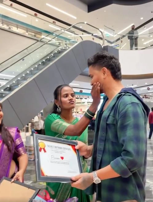 Jabardasth Faima Celebrate her Boyfriend Praveen Birthday