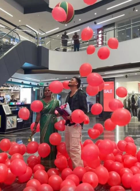 Jabardasth Faima Celebrate her Boyfriend Praveen Birthday