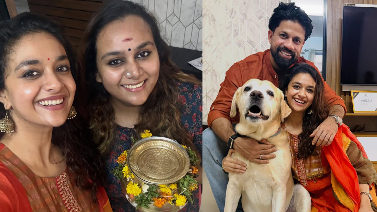 Keerthy Suresh: భర్త, ఫ్యామిలీతో కలిసి కీర్తి సురేష్ సంక్రాంతి వేడుకలు.. ఫొటోలు వైరల్