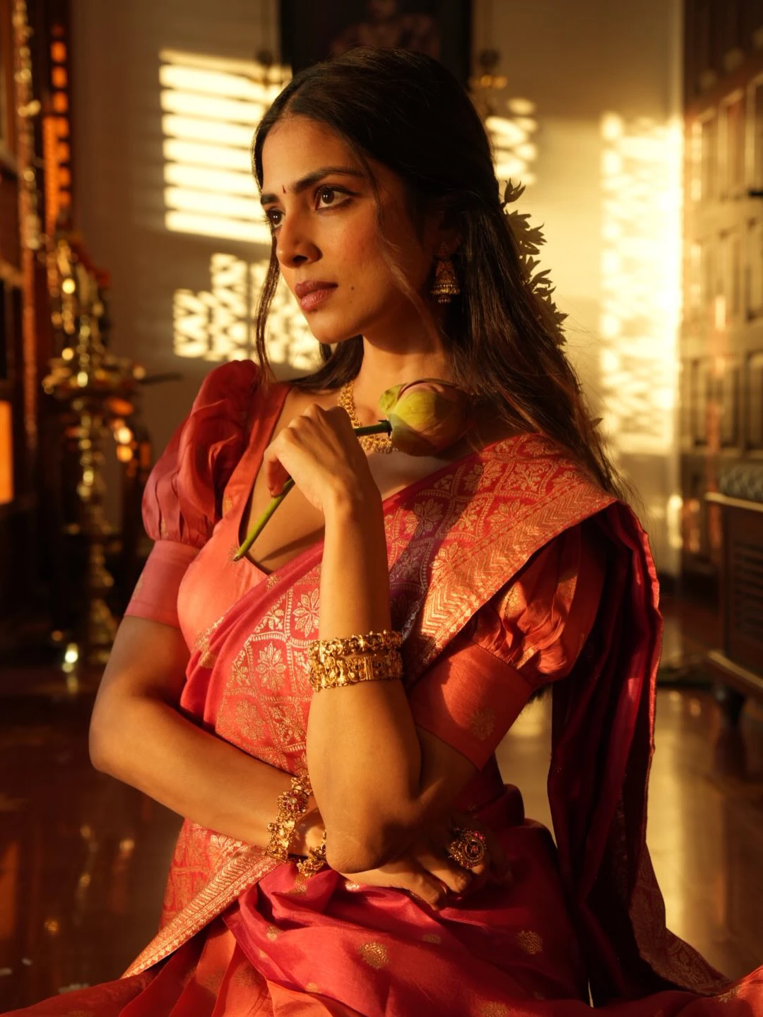 Malavika Mohanan Stunning Looks in Saree