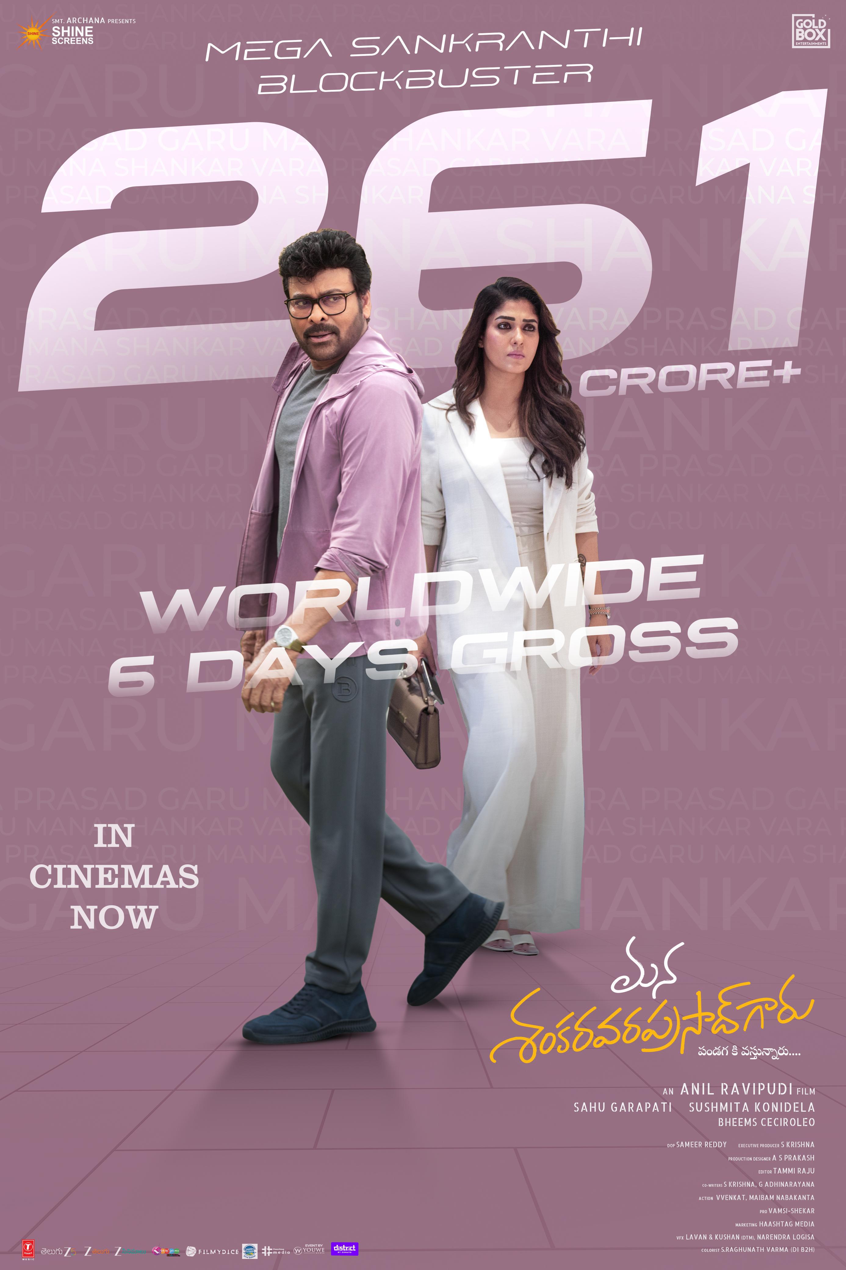 Mana shankara varaprasad garu movie achieved break-even in just six days.