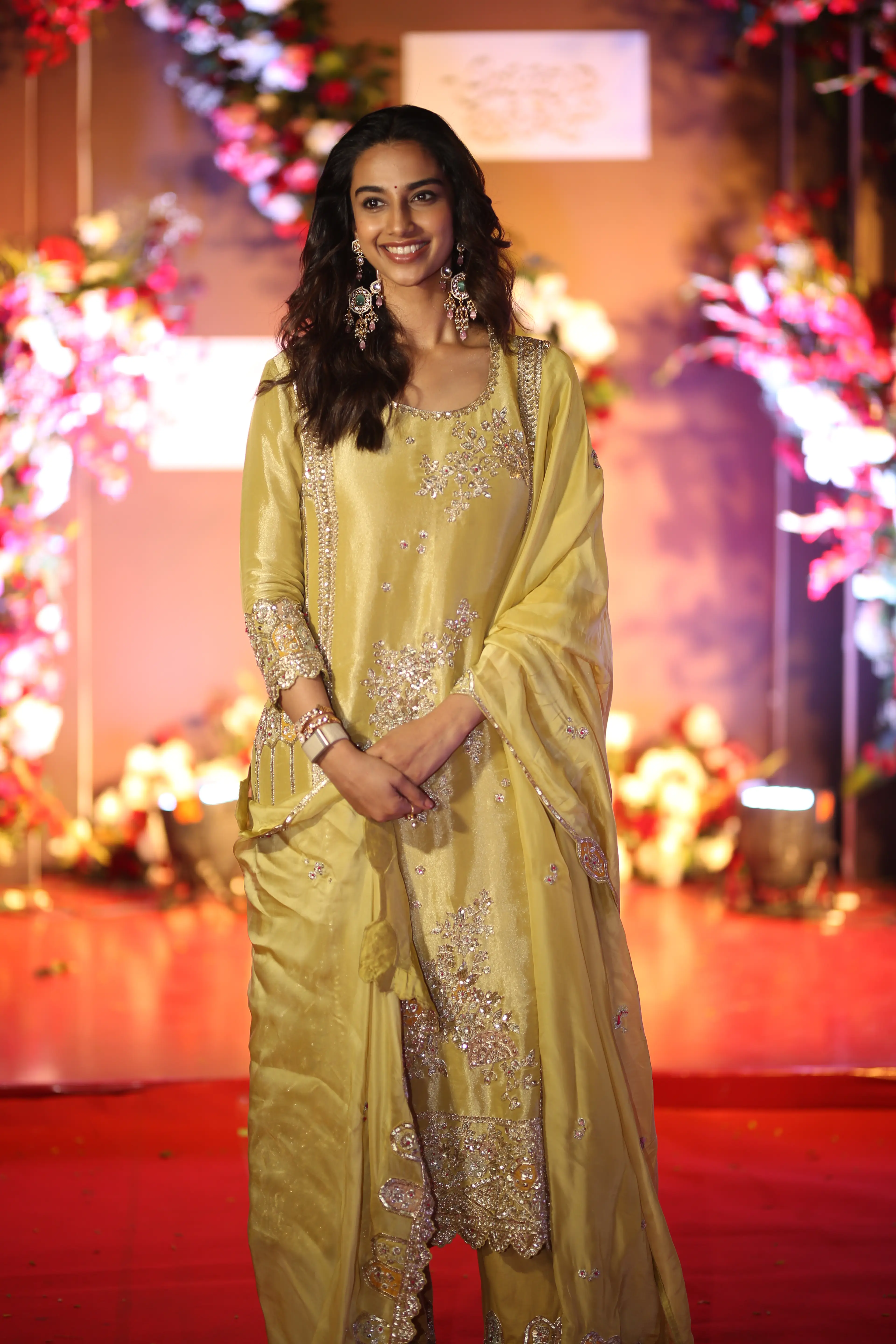 Meenakshi Chaudhary in Anaganaga Oka Raju success event. (1)