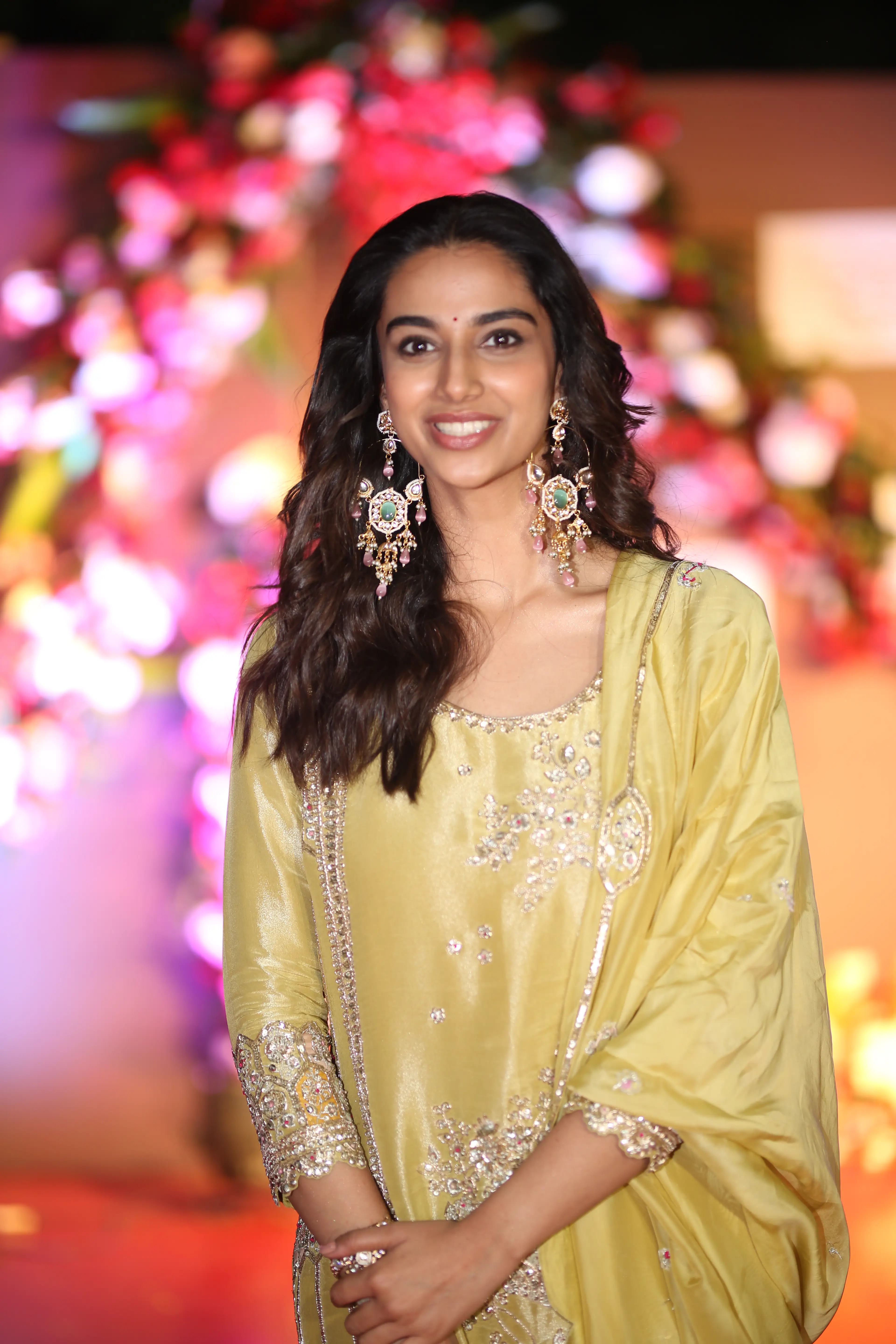 Meenakshi Chaudhary in Anaganaga Oka Raju success event. (1)