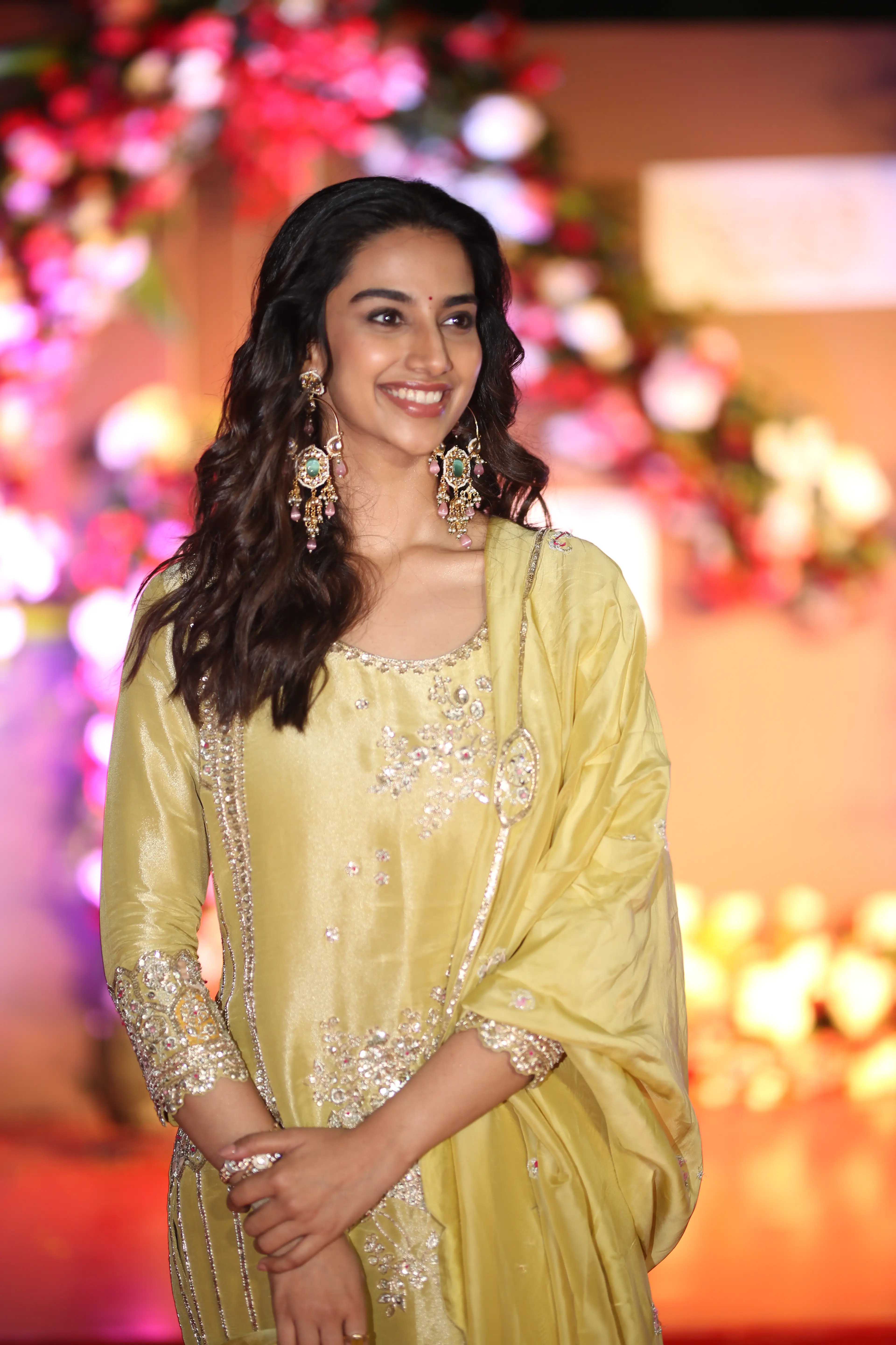 Meenakshi Chaudhary in Anaganaga Oka Raju success event. (1)