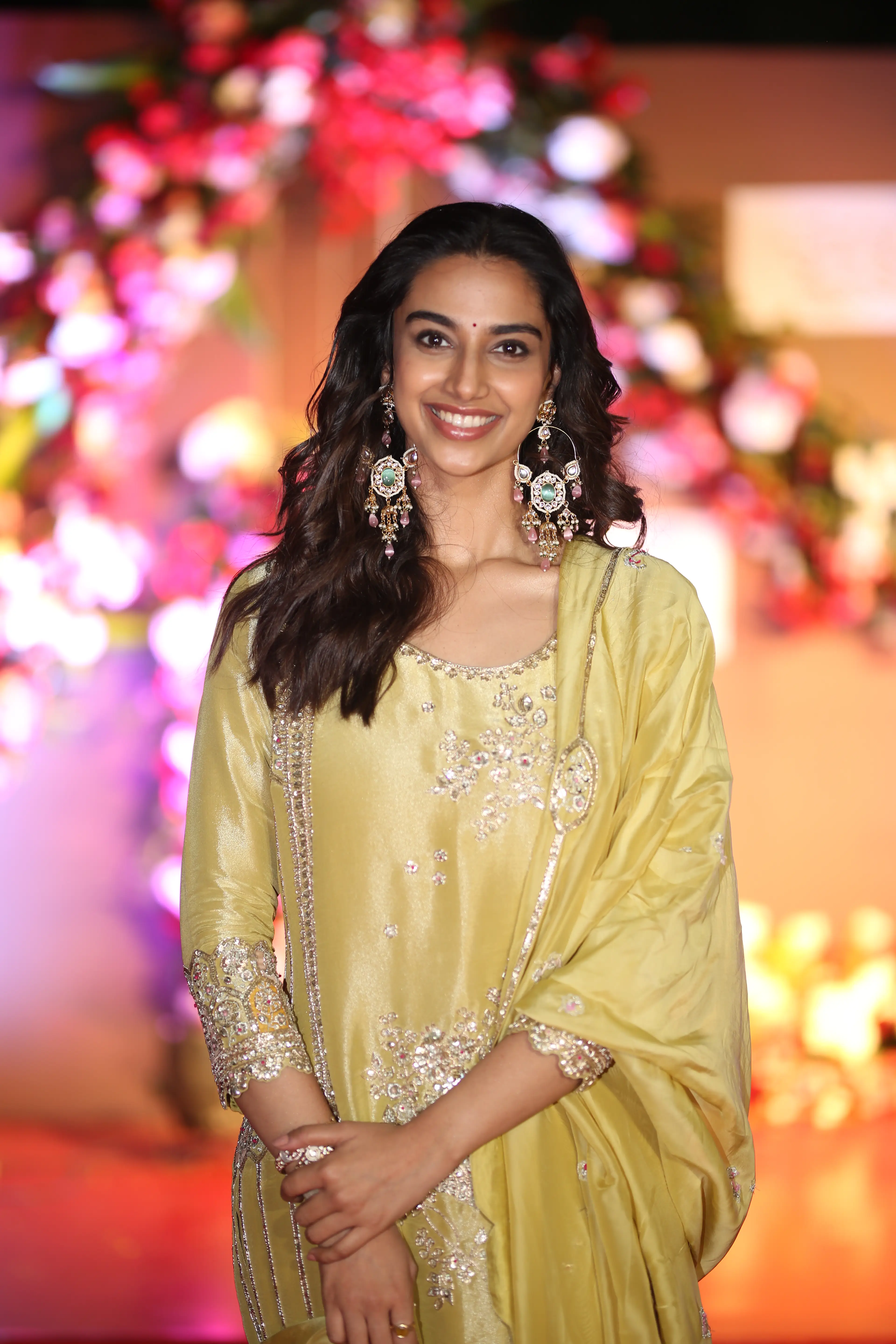 Meenakshi Chaudhary in Anaganaga Oka Raju success event. (1)