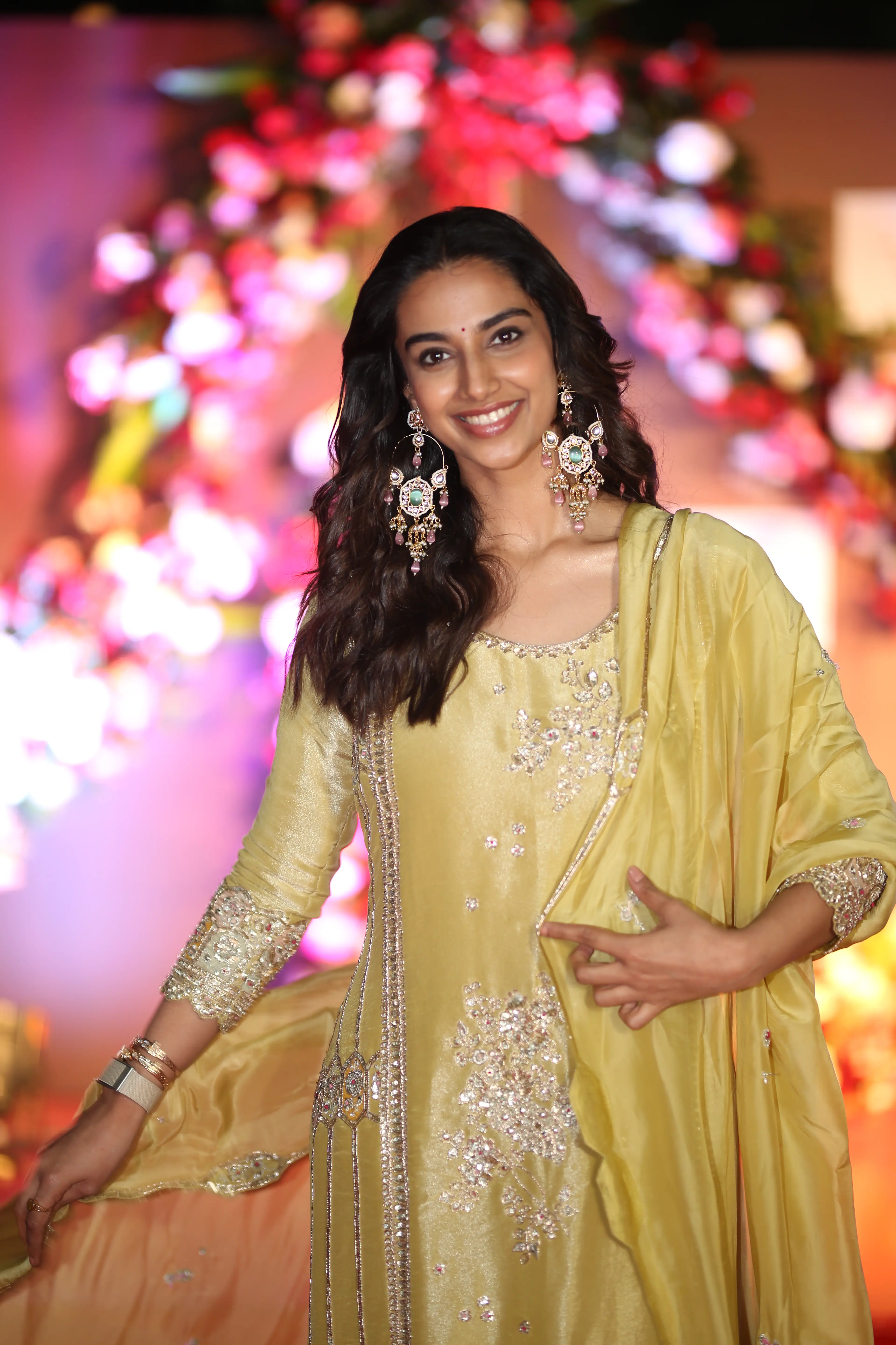 Meenakshi Chaudhary in Anaganaga Oka Raju success event. (1)