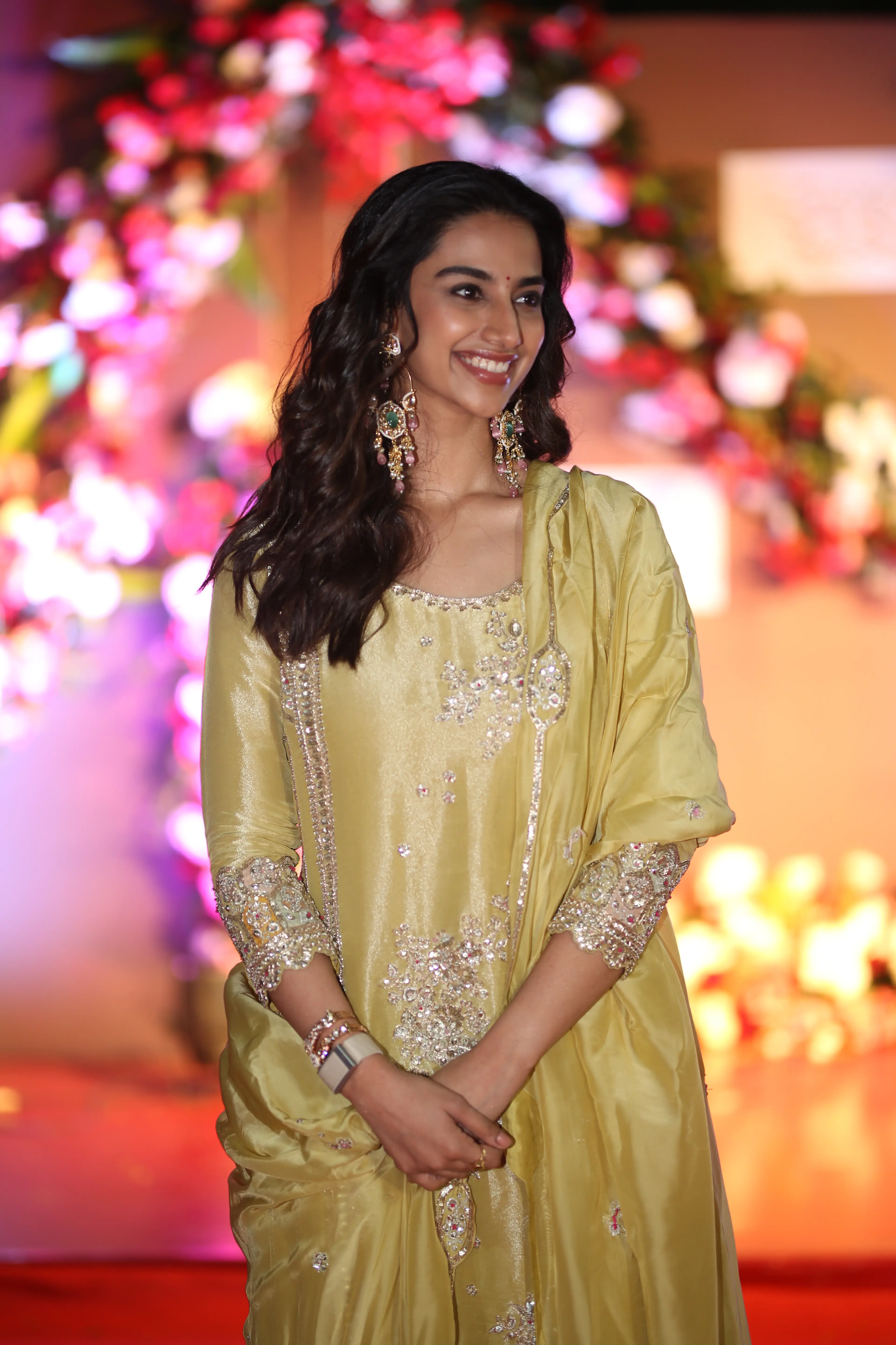 Meenakshi Chaudhary in Anaganaga Oka Raju success event. (1)