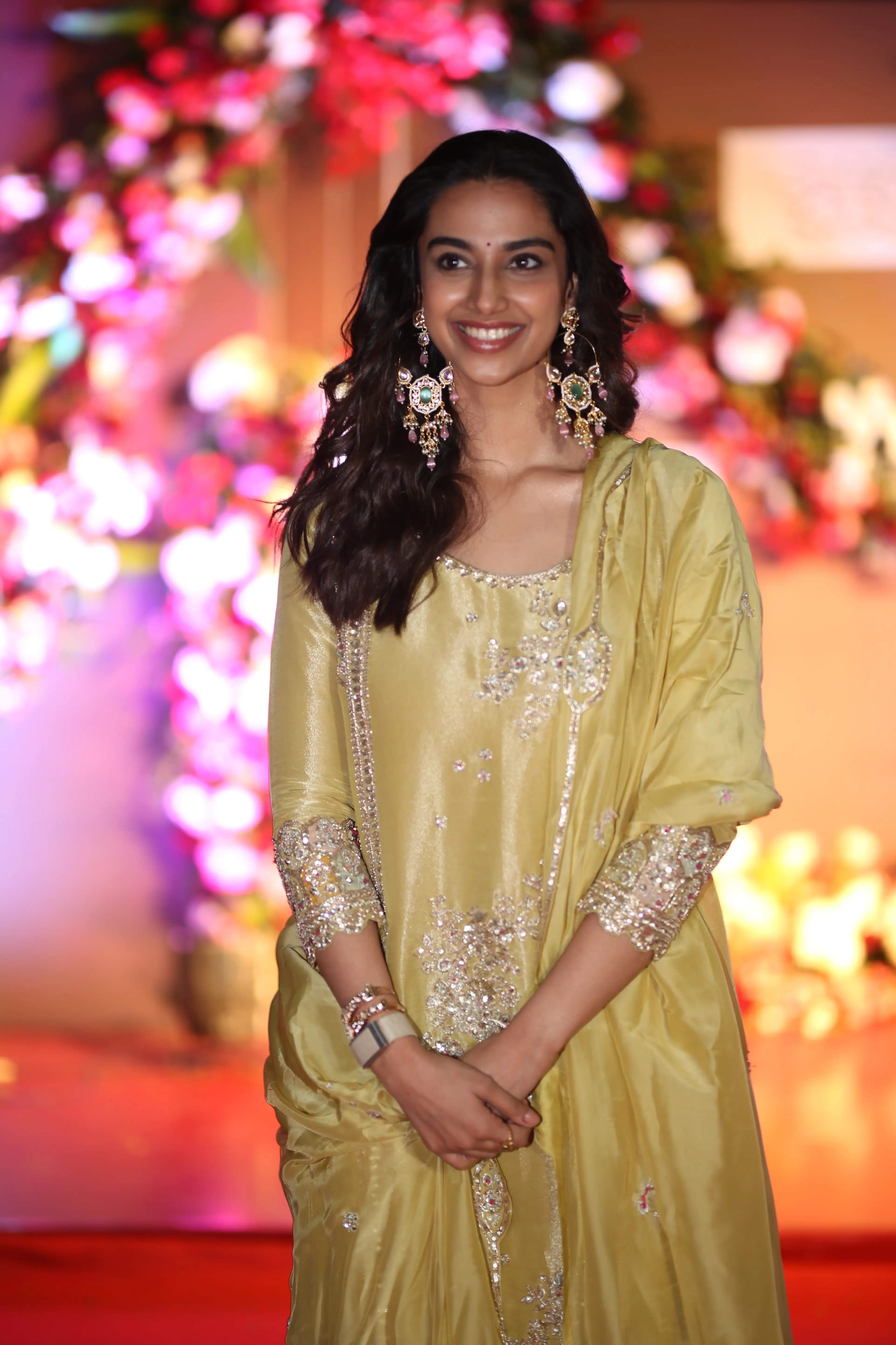 Meenakshi Chaudhary in Anaganaga Oka Raju success event. (1)