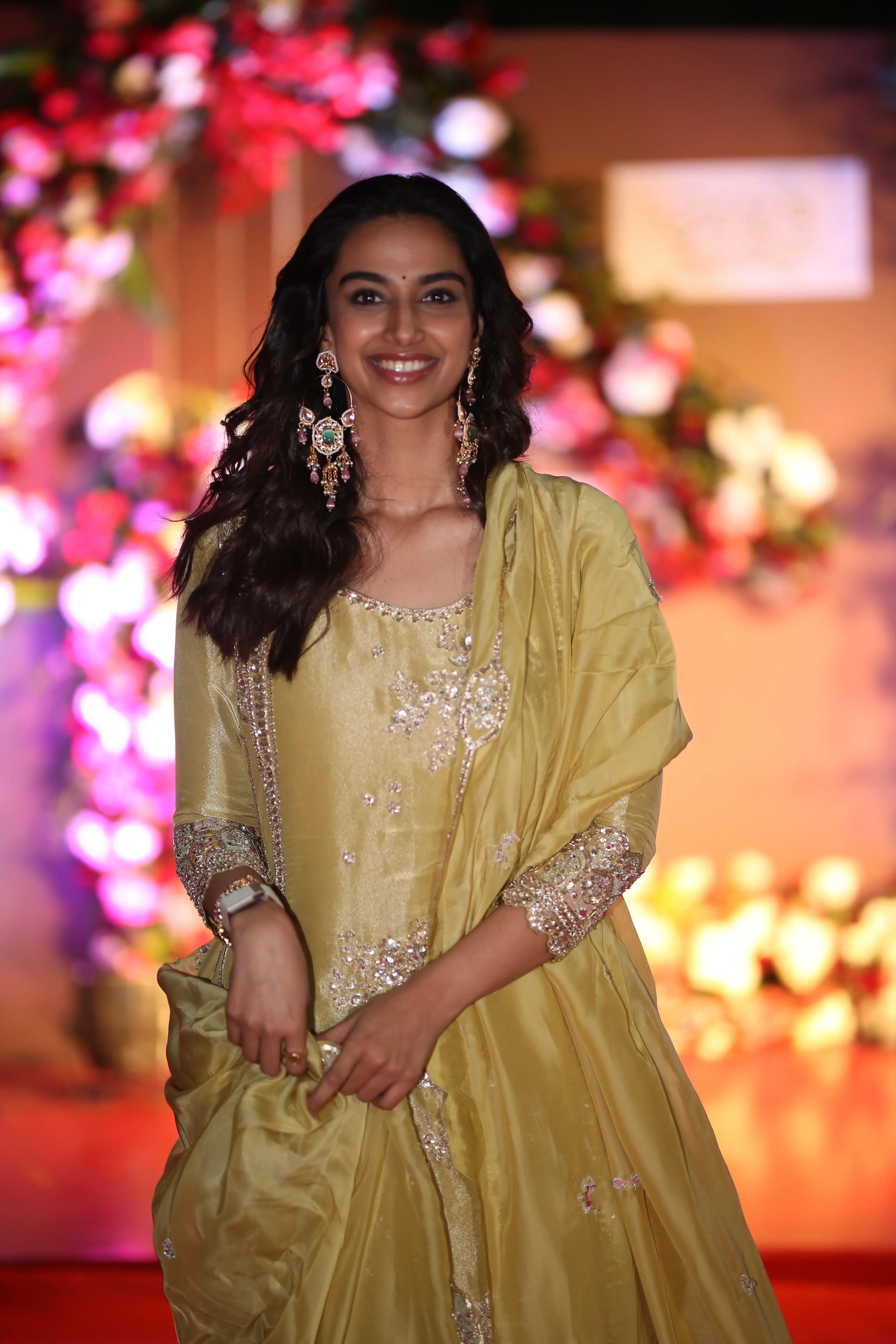 Meenakshi Chaudhary in Anaganaga Oka Raju success event. (1)