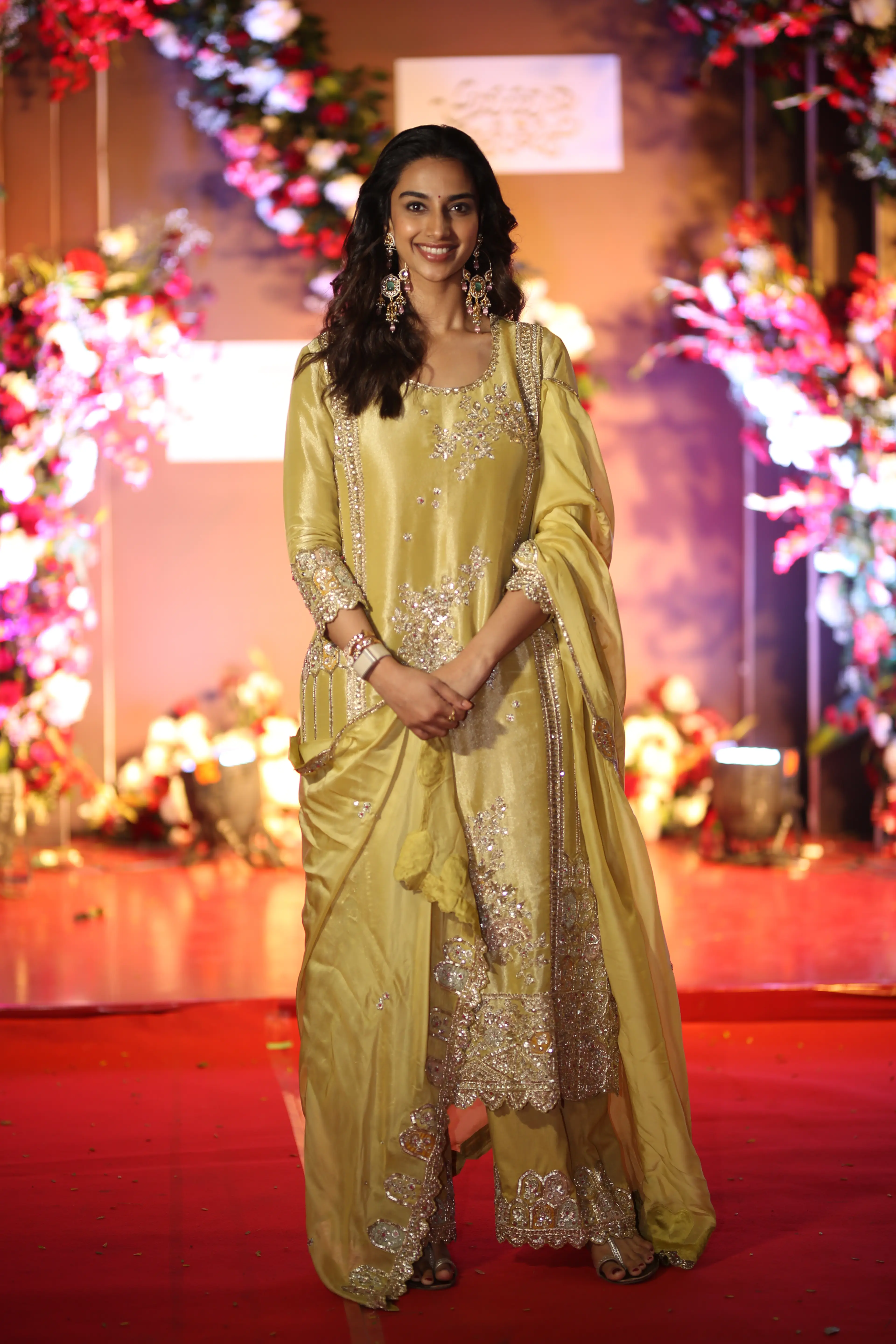 Meenakshi Chaudhary in Anaganaga Oka Raju success event. (1)