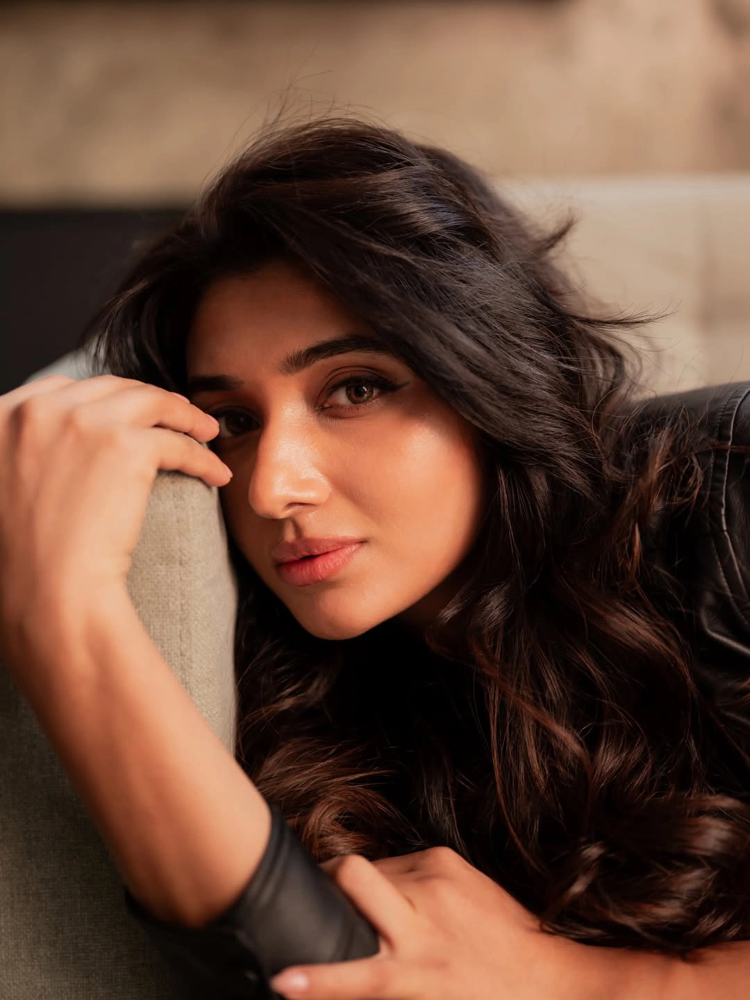 Mirnaa Menon Sizzling Poses in Short Dress