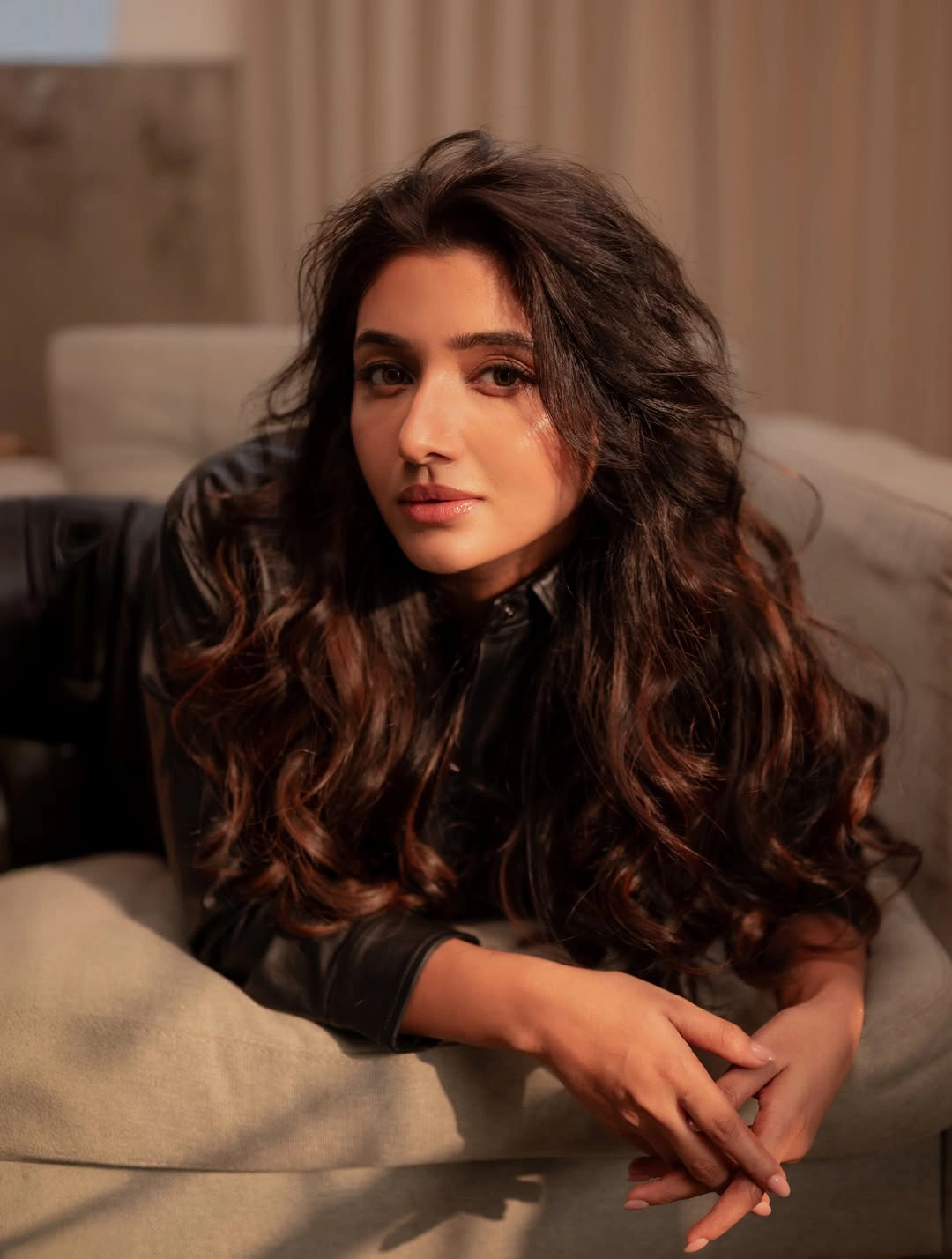 Mirnaa Menon Sizzling Poses in Short Dress