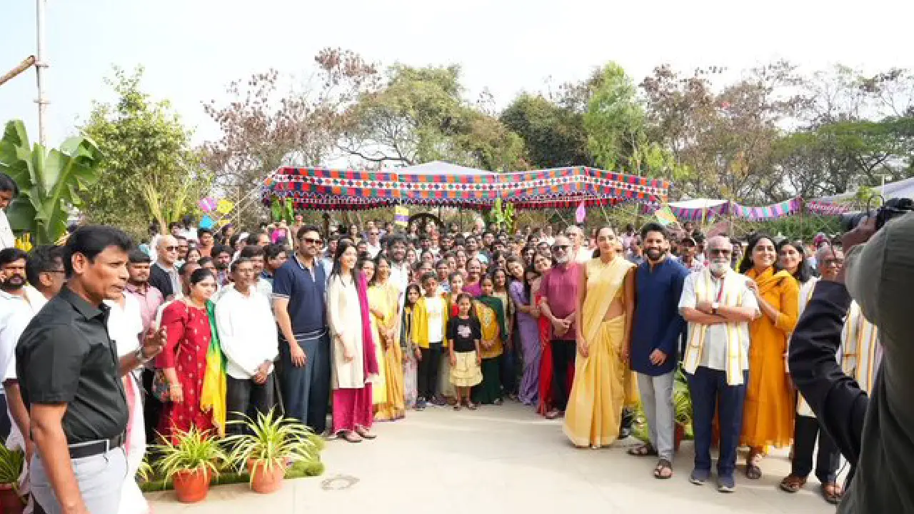 Naga Chaitanya, Sobhita Sankranthi celebrations at Annapurna Studios (1)