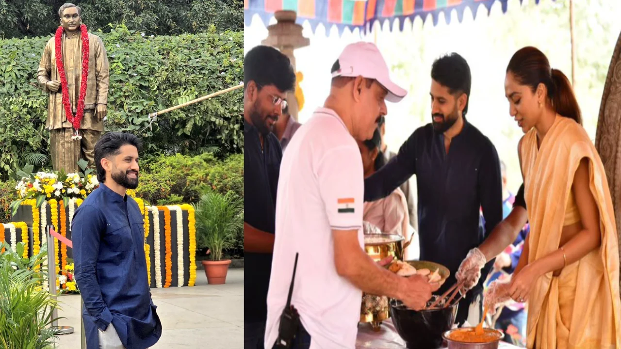 Naga Chaitanya, Sobhita Sankranthi celebrations at Annapurna Studios (1)