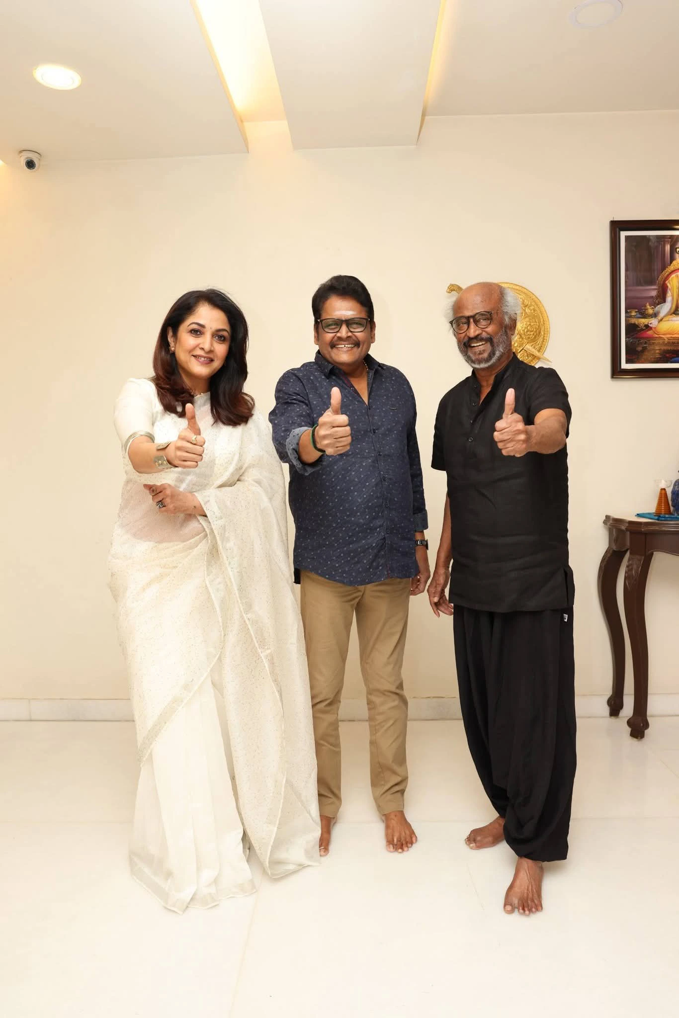 Narasimha Reunion Rajinikanth Ramyakrishna Meet Photos