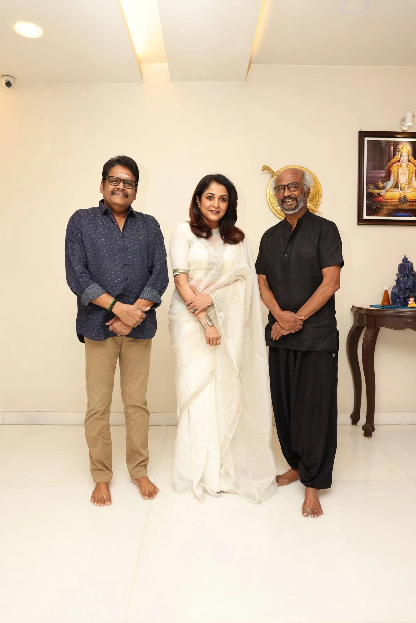 Narasimha Reunion Rajinikanth Ramyakrishna Meet Photos