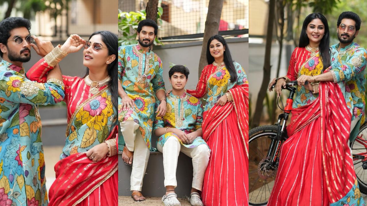 Nirupam Paritala : భార్య, కొడుకుతో కలిసి డాక్టర్ బాబు సంక్రాంతి సెలబ్రేషన్స్.. నిరుపమ్ పరిటాల ఫ్యామిలీ ఫొటోలు..