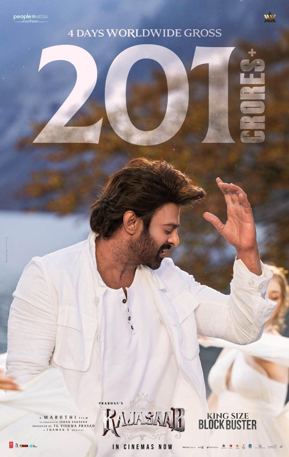 Prabhas Raja Saab movie collected 200 crore in just 4 days