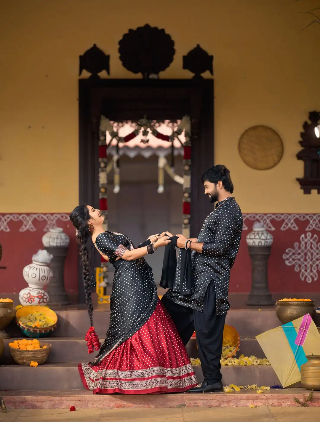 Priyanka Jain Sankranthi special Photos with her Boy Friend Shivakumar