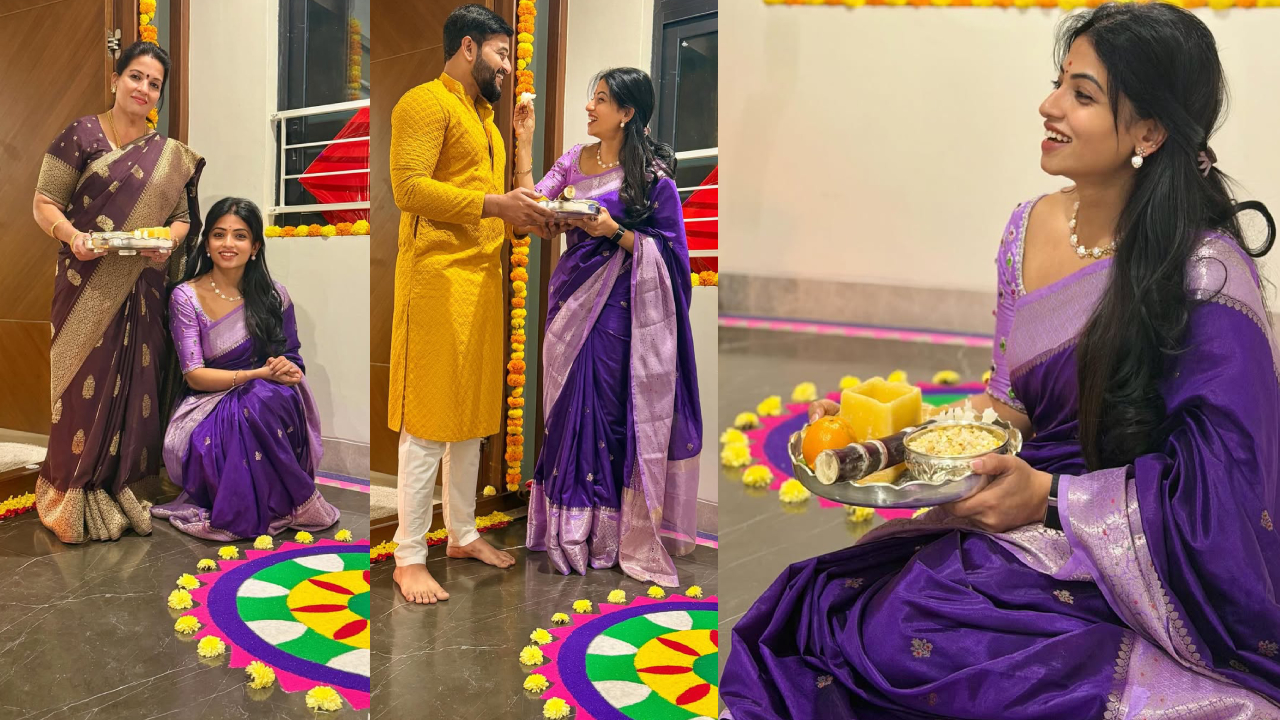 Navya Swamy: ఇంటి ముంగిట ముగ్గులతో ముద్దుగుమ్మలా.. నవ్య స్వామి సంక్రాంతి ఫోటోలు