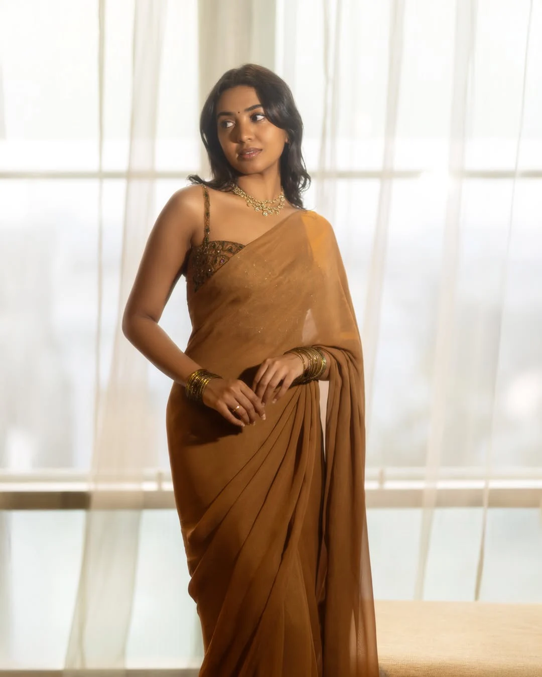Shivathmika Rajashekar Stunning Looks in Saree