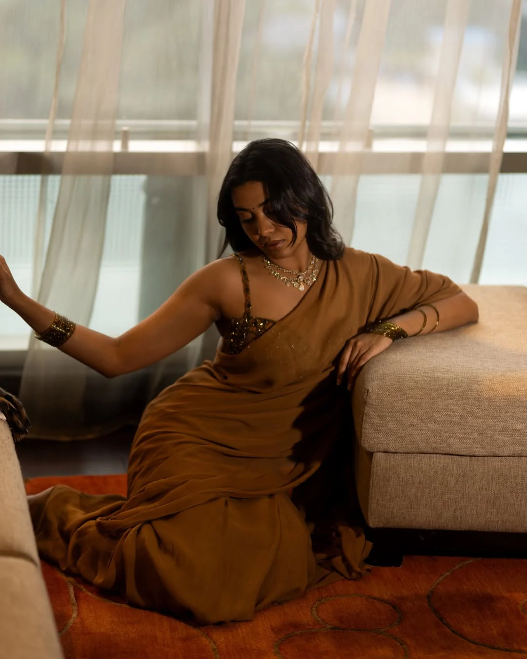 Shivathmika Rajashekar Stunning Looks in Saree