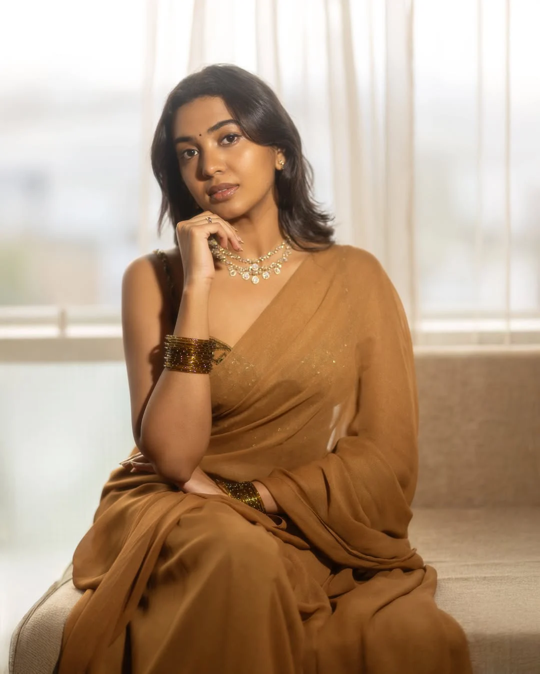 Shivathmika Rajashekar Stunning Looks in Saree