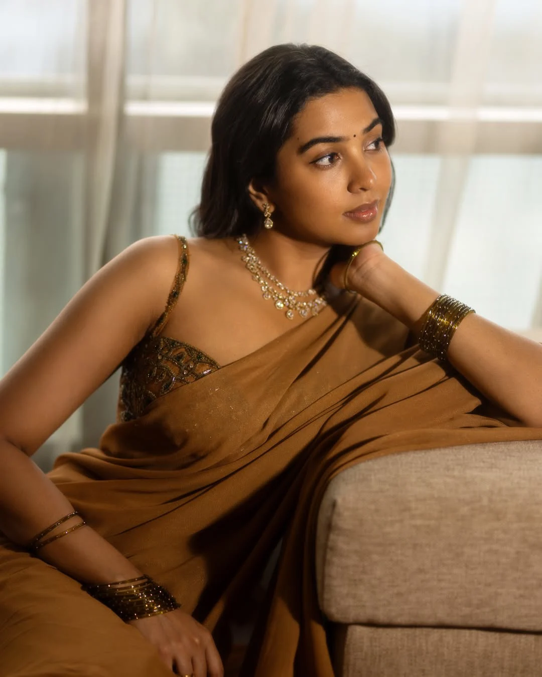 Shivathmika Rajashekar Stunning Looks in Saree