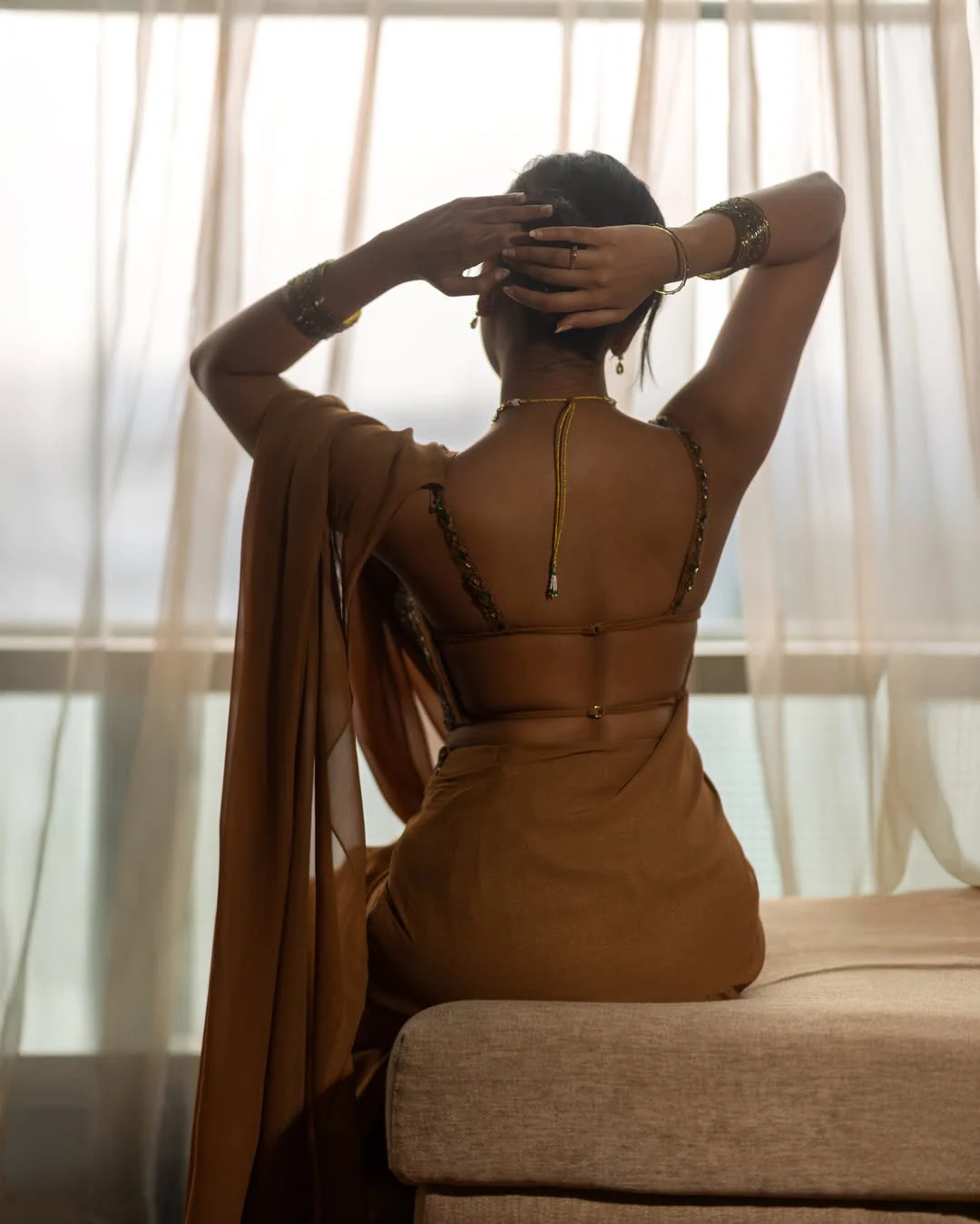 Shivathmika Rajashekar Stunning Looks in Saree