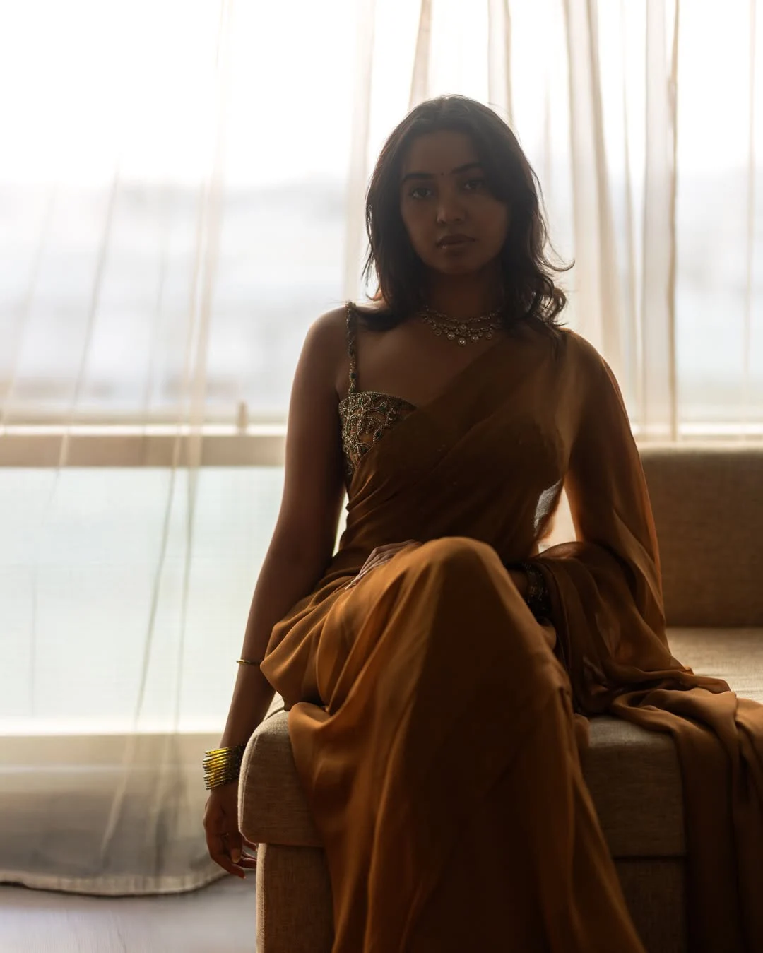 Shivathmika Rajashekar Stunning Looks in Saree