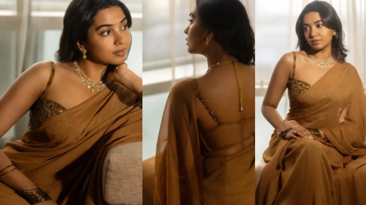 Shivathmika Rajashekar Stunning Looks in Saree