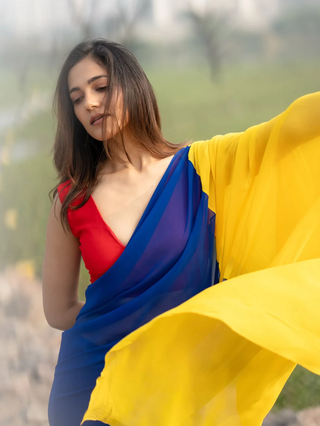 Simran Choudhary Stunning Looks in Saree