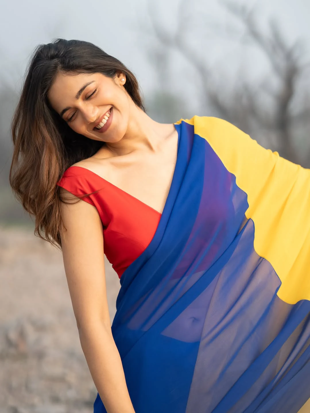 Simran Choudhary Stunning Looks in Saree