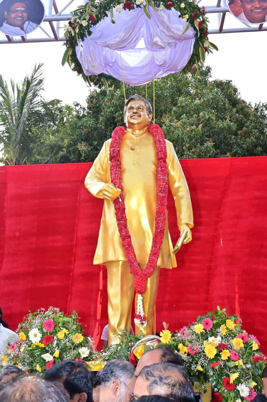 Trivikram Srinivas Unveiled Bronze Statue of Sirivennela Seetharama Sastry at Anakapalli