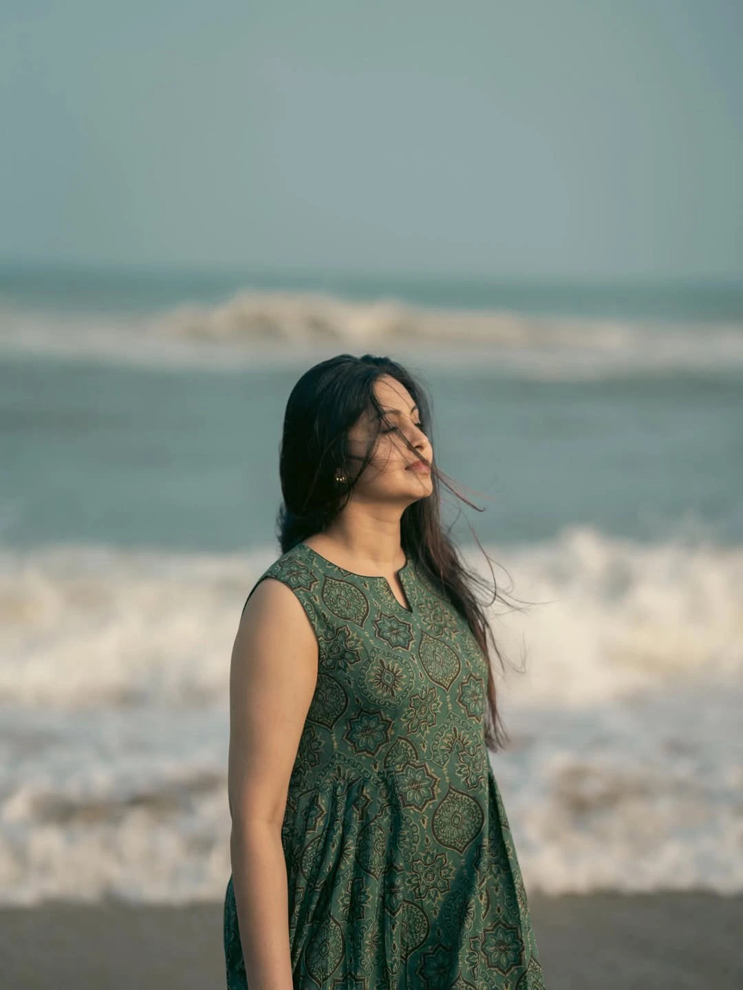 Abhinaya Enjoying Vacation in Beach