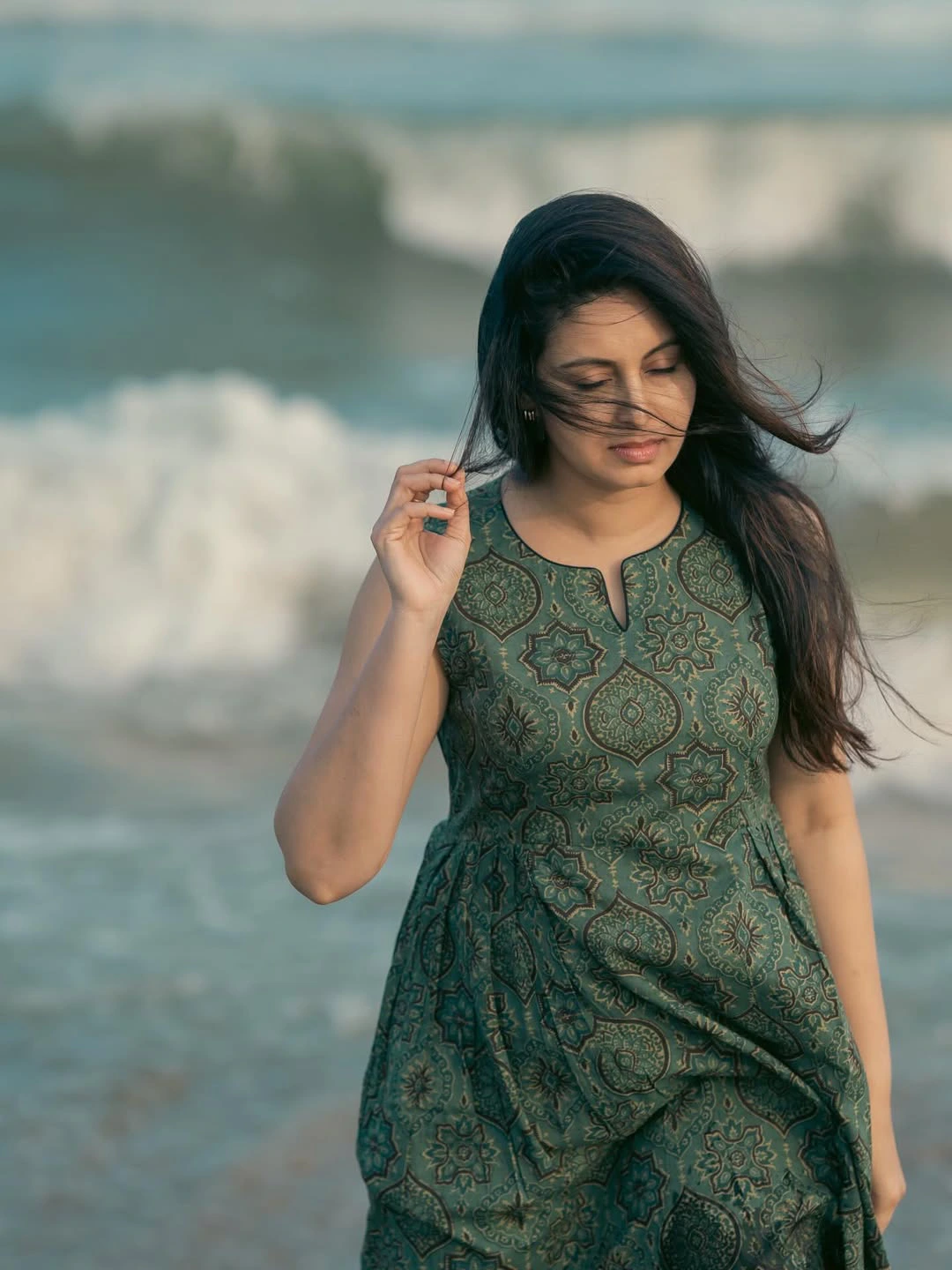 Abhinaya Enjoying Vacation in Beach