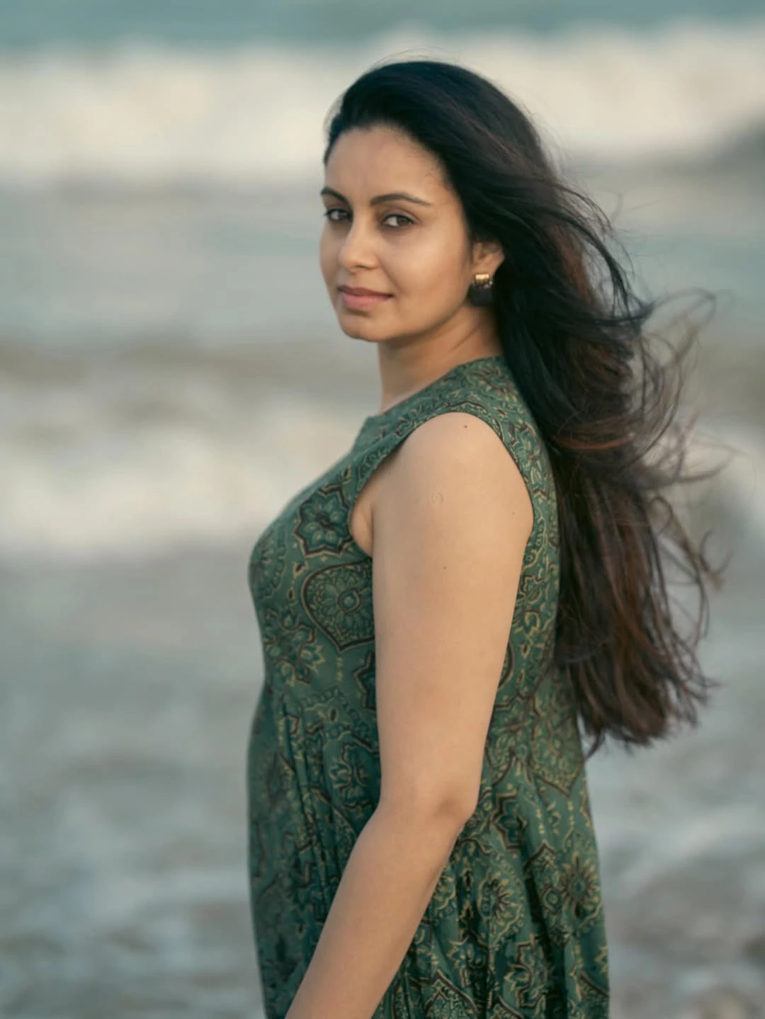 Abhinaya Enjoying Vacation in Beach
