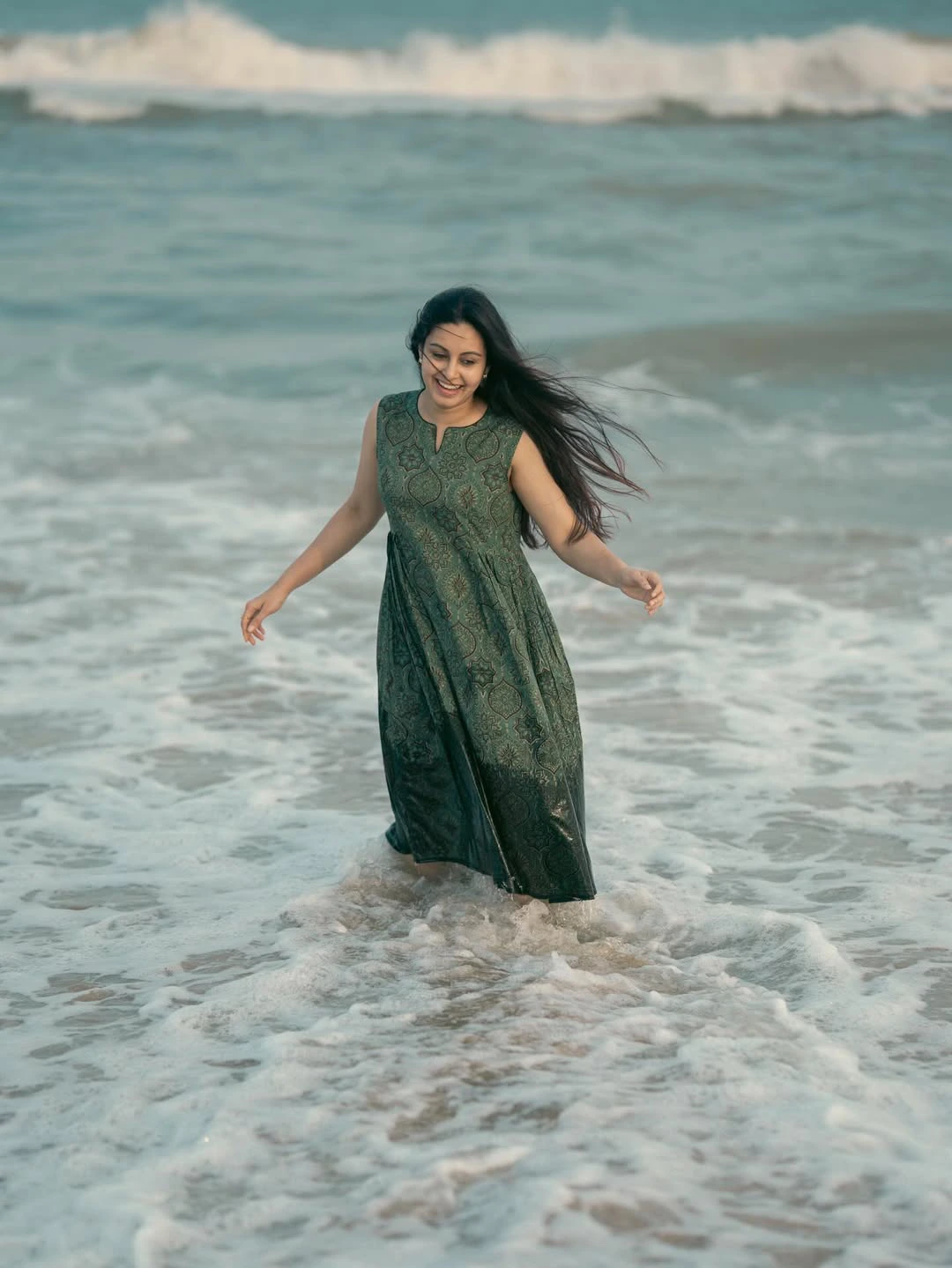 Abhinaya Enjoying Vacation in Beach