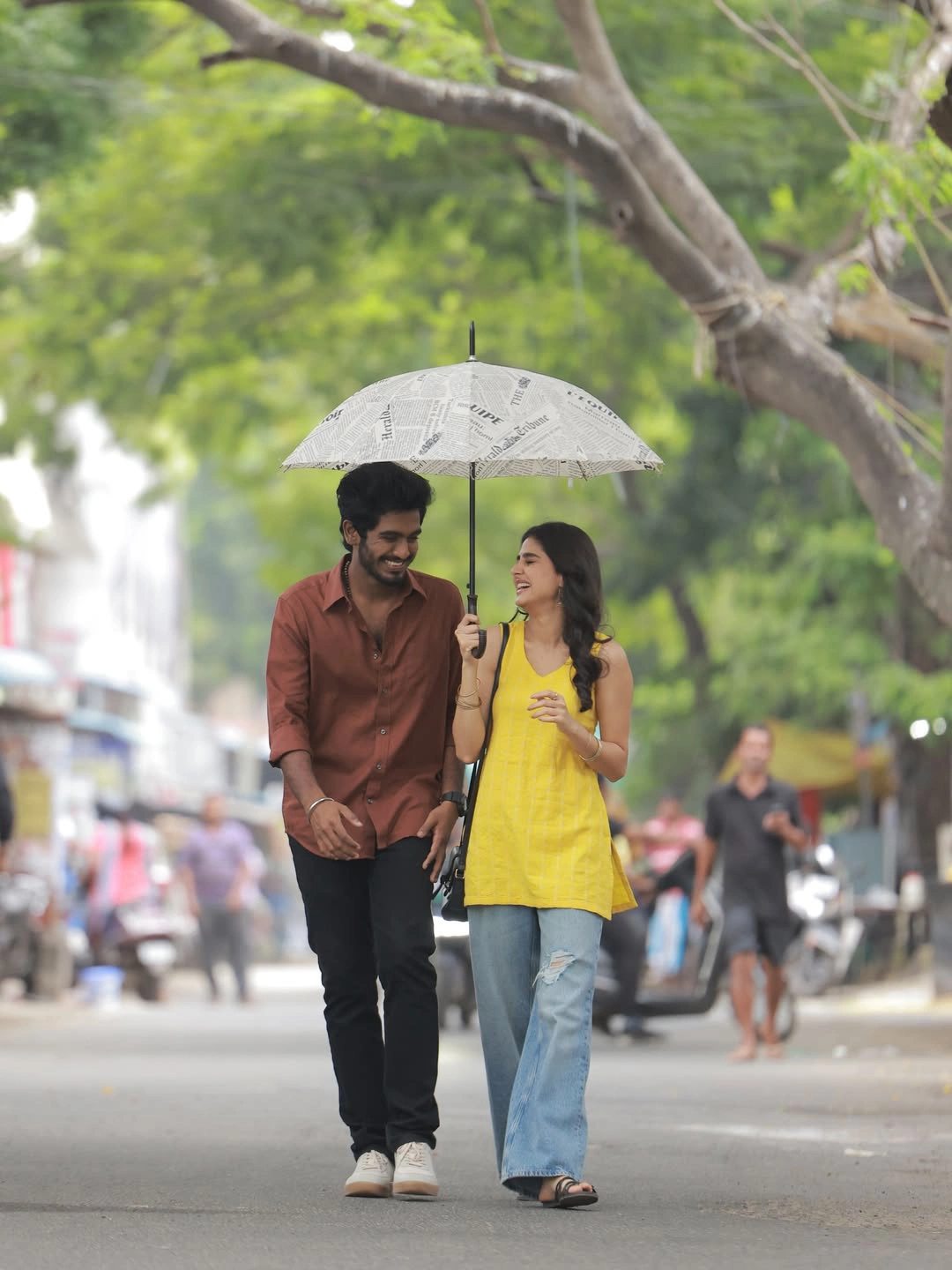 Anaswara Rajan Abishan Jeevinth Cute Working Stills from With Love Movie