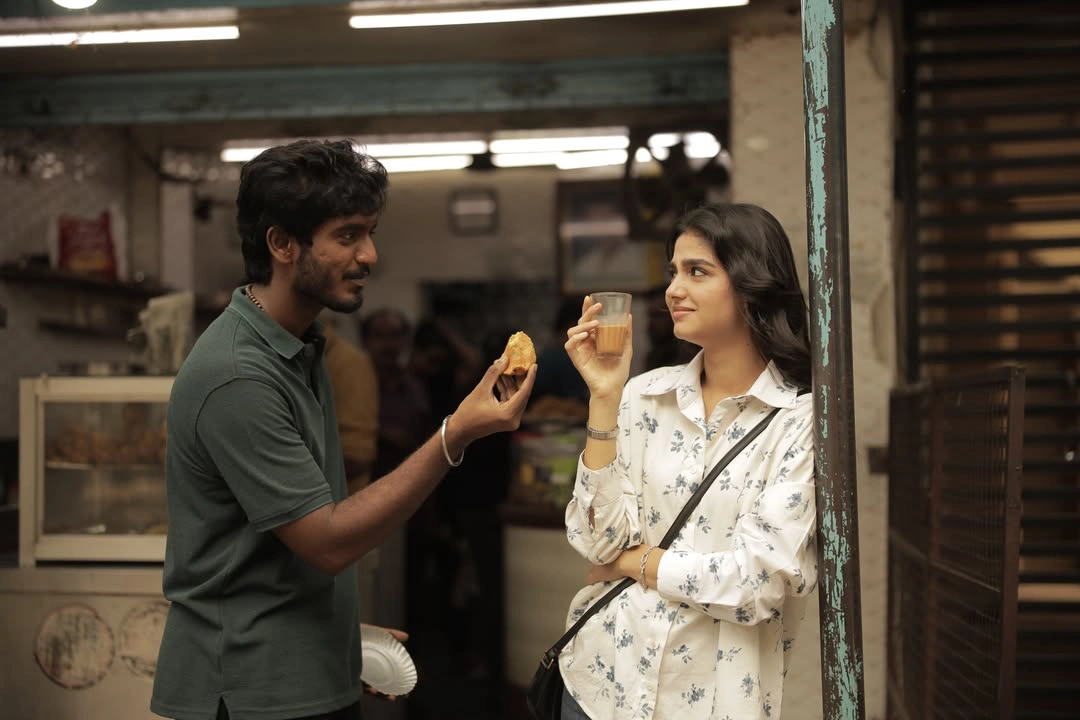 Anaswara Rajan Abishan Jeevinth Cute Working Stills from With Love Movie