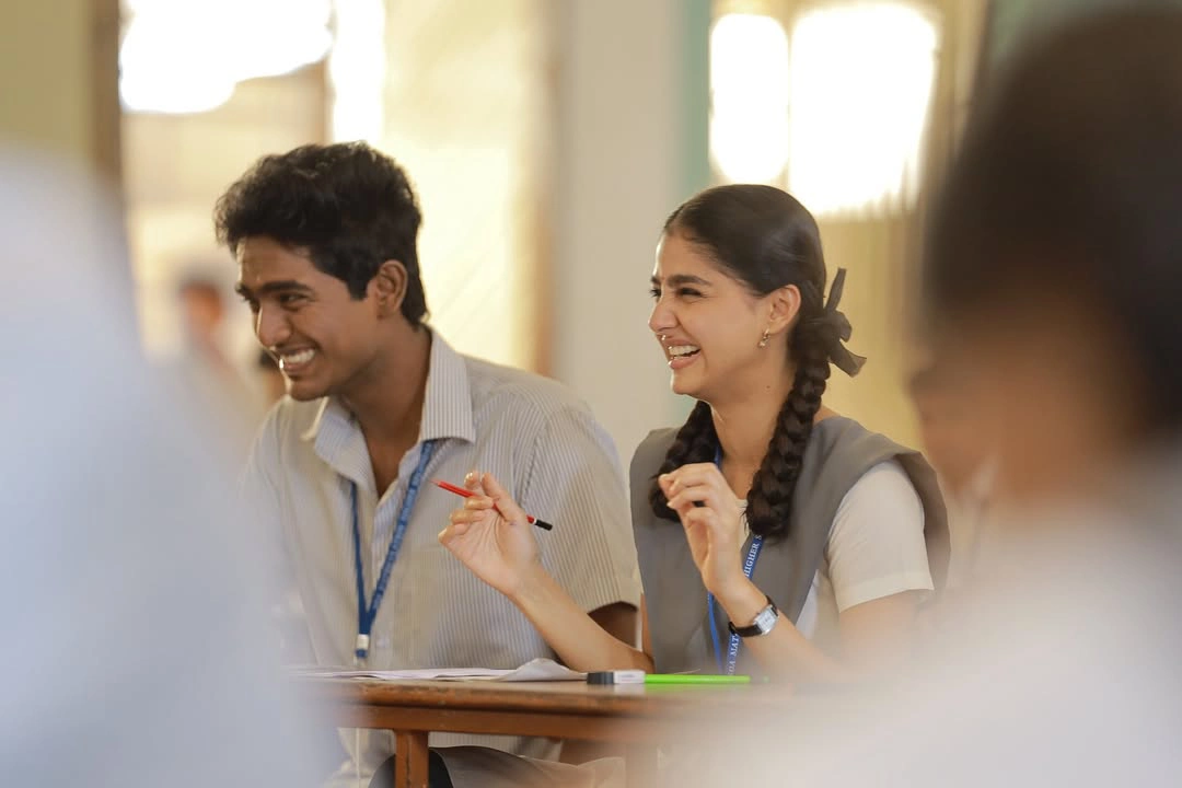 Anaswara Rajan Abishan Jeevinth Cute Working Stills from With Love Movie