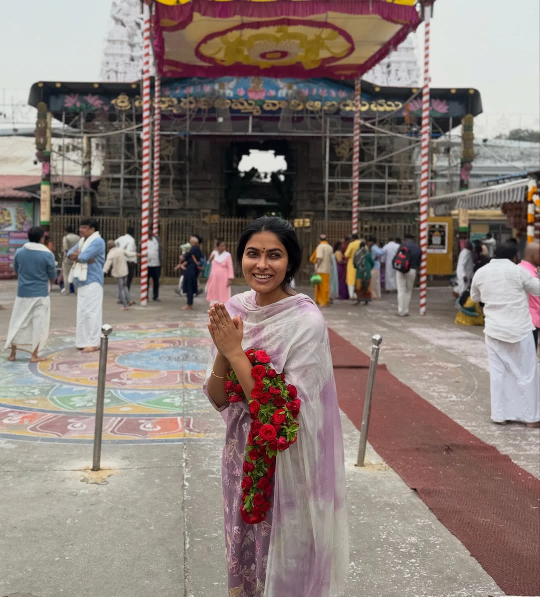 Divi Visits Tirumala Temple