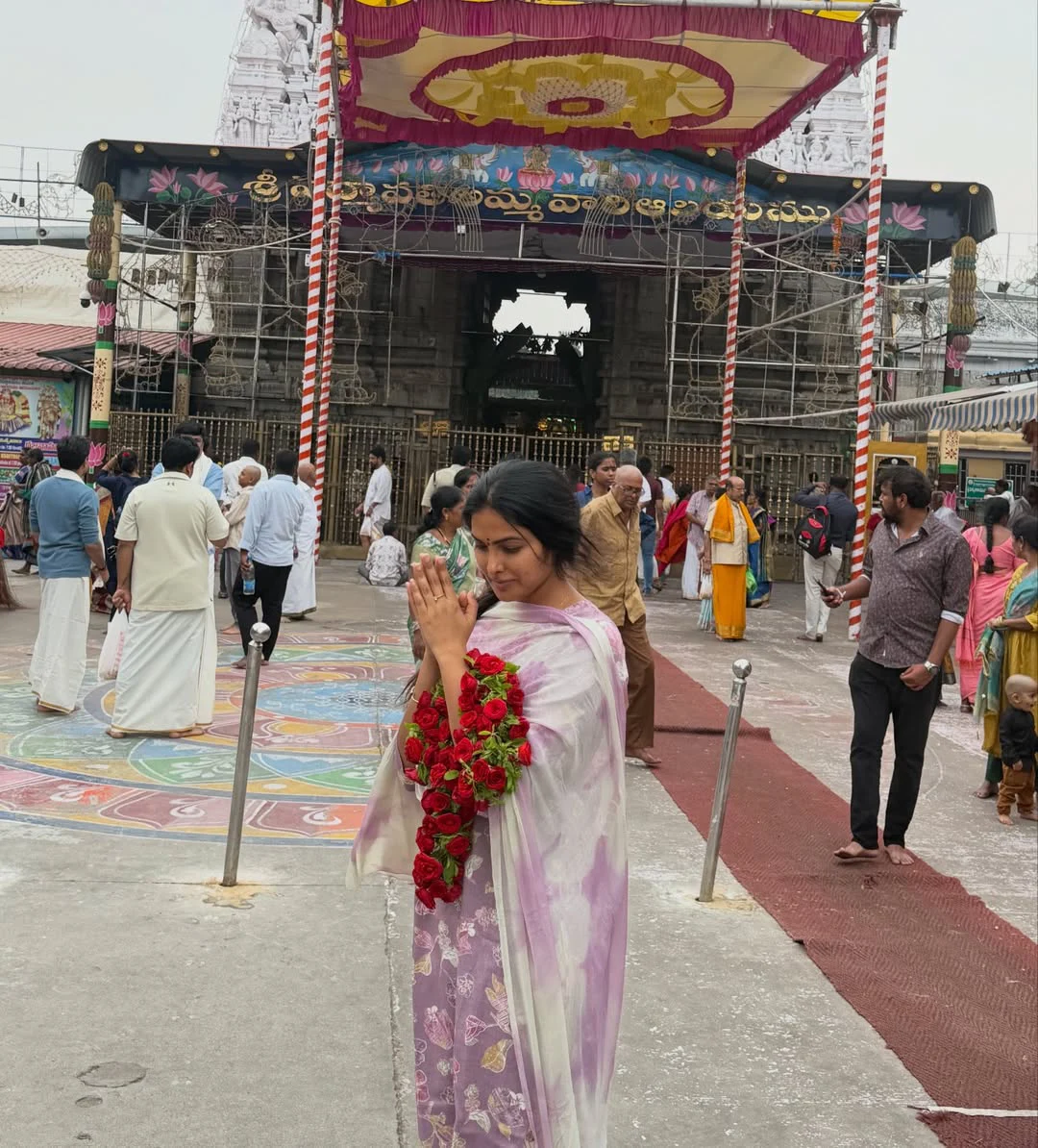 Divi Visits Tirumala Temple