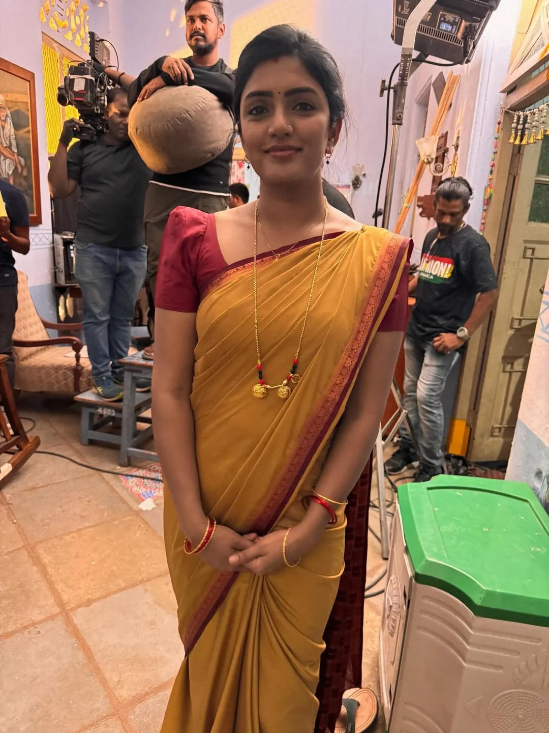 Eesha Rebba Working Stills From Om Shanti Shanti Shantihi