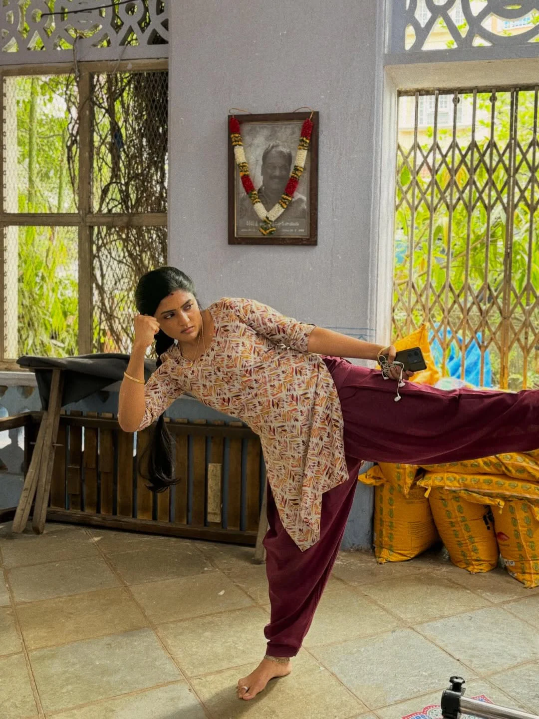 Eesha Rebba Working Stills From Om Shanti Shanti Shantihi