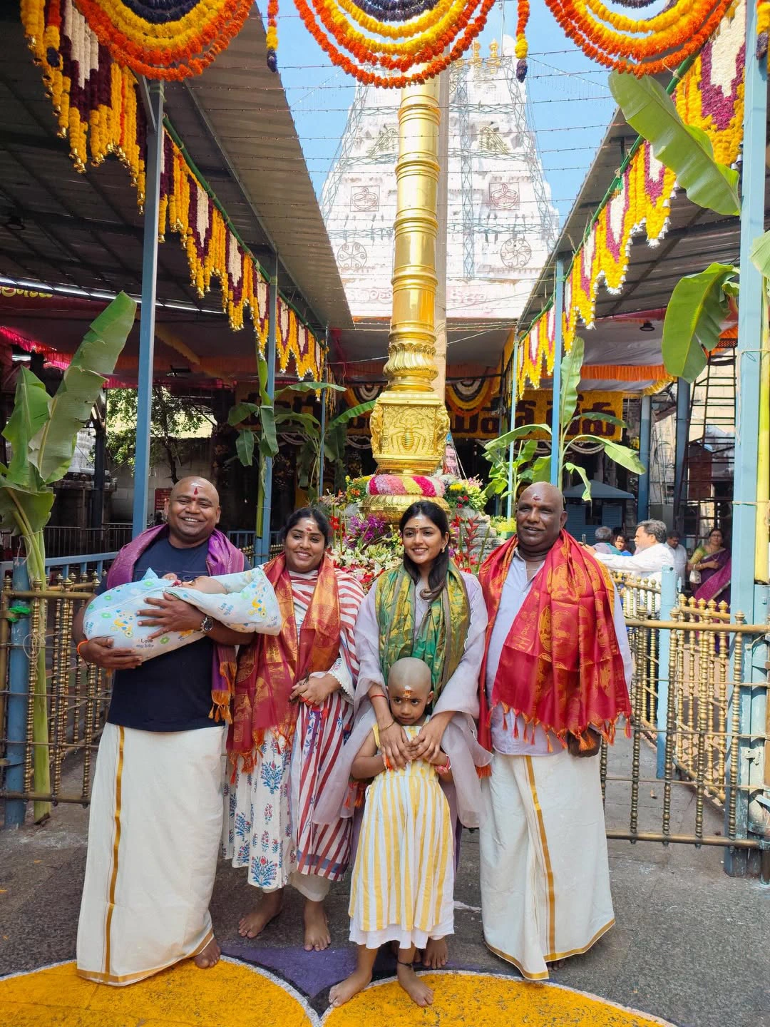 Eeshaa Rebba Visits Tirumala with Family