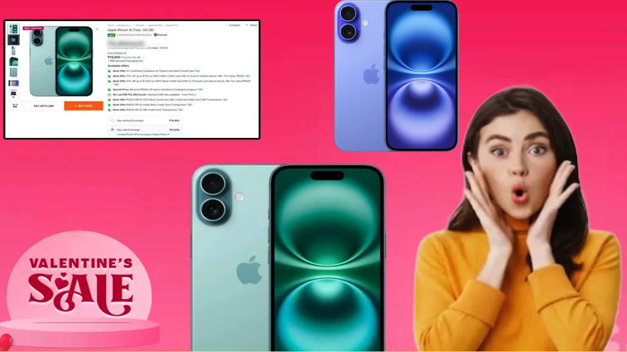 Flipkart Valentines Sale : ఫ్లిప్‌కార్ట్ వాలెంటైన్స్ సేల్.. ఆపిల్ ఐఫోన్ 16 జస్ట్ రూ. 56,999కే.. మరెన్నో బ్యాంకు ఆఫర్లు..