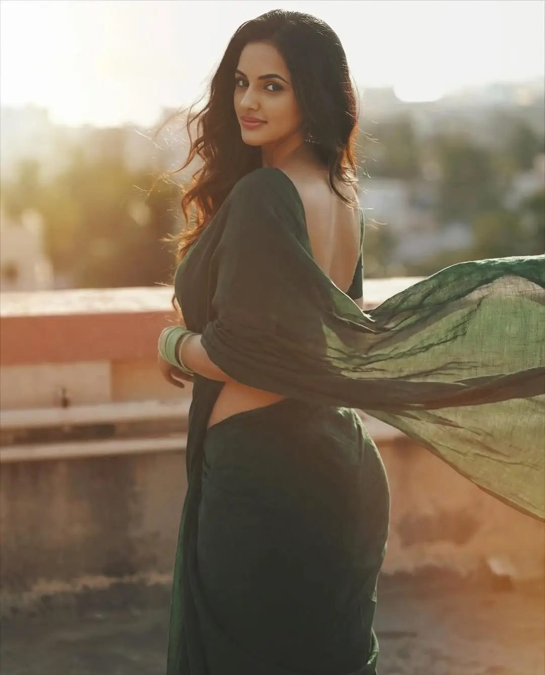 Jyoti Poorvaj hot photos in saree (1)