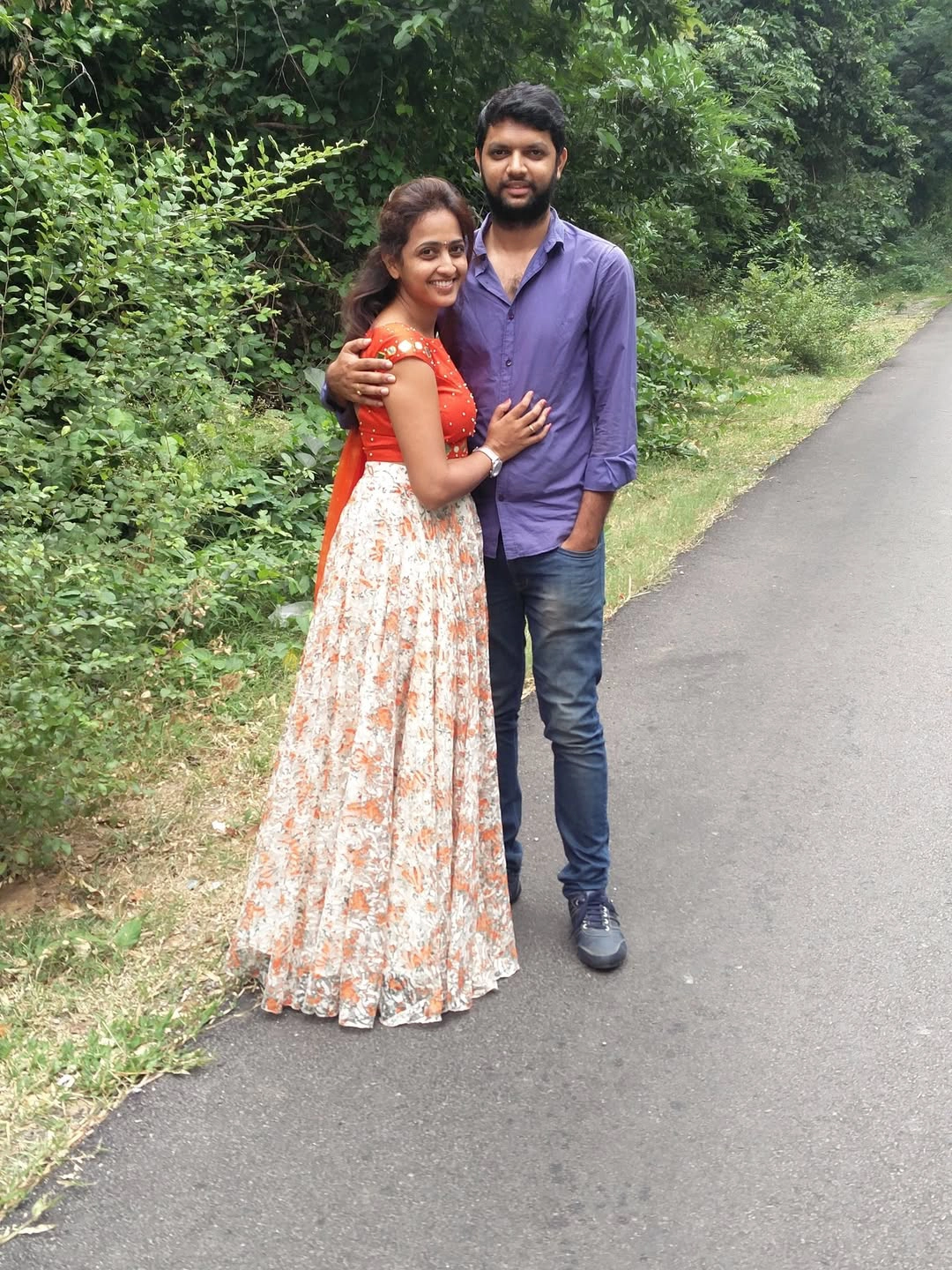 Anchor Lasya Shares Photos with Husband Manjunath on Wedding Anniversary