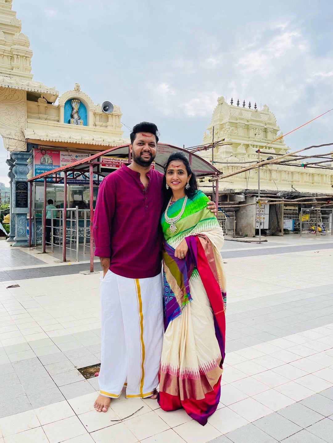 Anchor Lasya Shares Photos with Husband Manjunath on Wedding Anniversary
